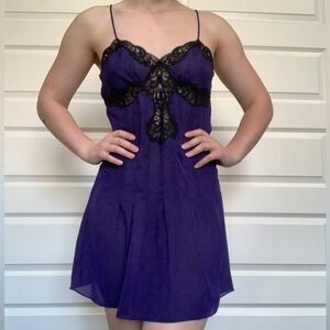 Vintage Victoria's Secret purple slip dress